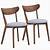 curved back wooden dining chair