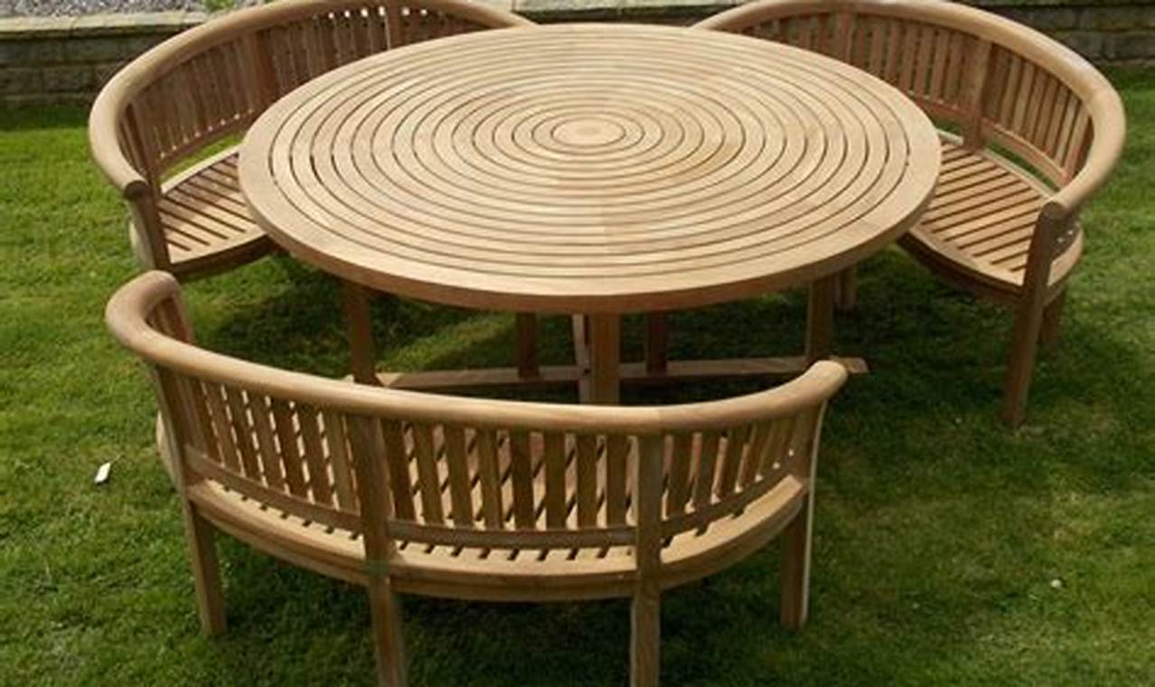 curved teak garden furniture