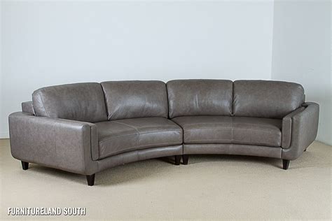 Curved Leather Couch