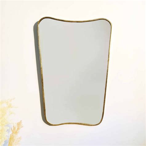 Curved Mirror Brass