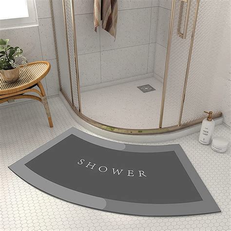 curved shower mat sets