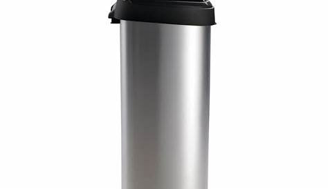 Curver 40l Bin Lid 40 Litre One Touch Deco Metal Effect Silver