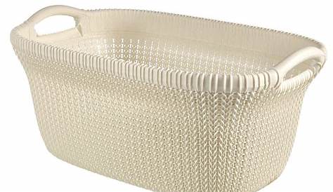 Curver Knit Rectangular Basket 3 Litre Oasis White