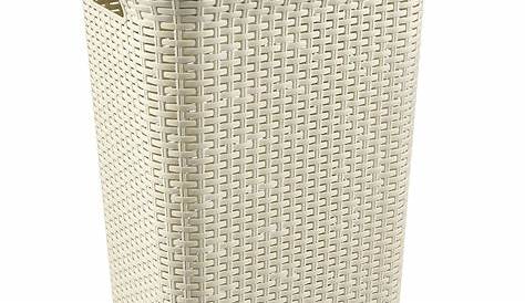 Curver Laundry Baskets Knit Collection 57Lt Lidded Plastic Linen