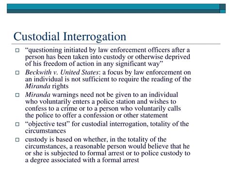 custodial interrogation examples