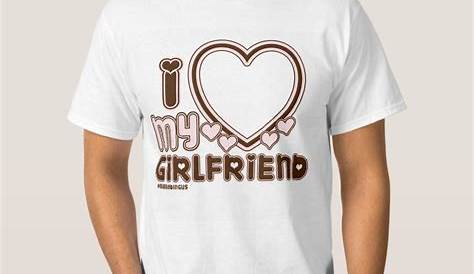I Love My Girlfriend Young Mens T-shirt Large Black