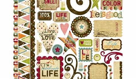 343 best Scrapbook Stickers - Cute!! images on Pinterest | Scrapbook