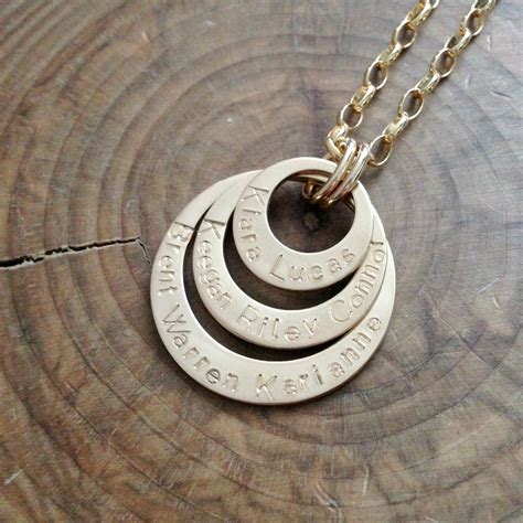 Personalized Name Layered Circle Necklace