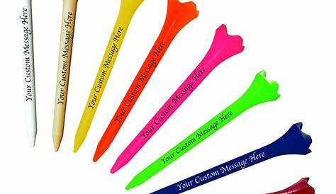 Different Lengths Gorgeous Printed Plastic Golf Tees - Longfieldgolftee.com