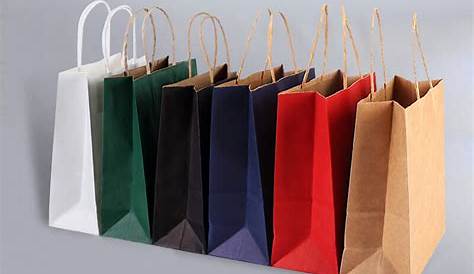 Custom Printing Branded Logo Retail Paper Shopping Bags With Ribbon Handles