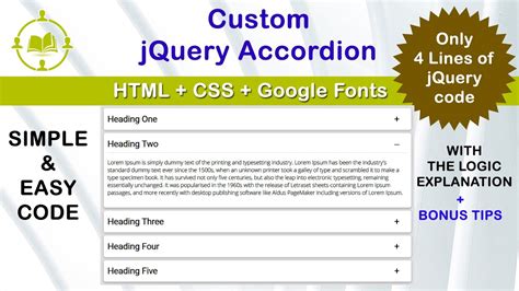Custom Accordion Jquery Codepen