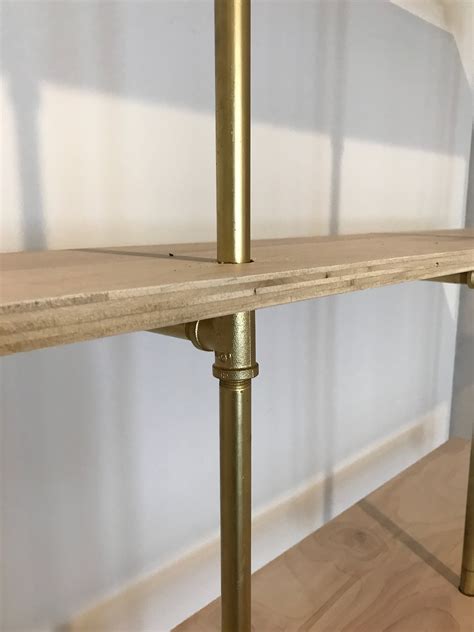 Custom Brass Pipe Shelving
