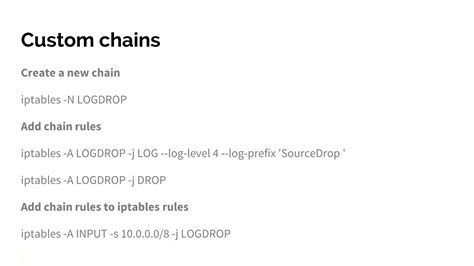 Custom Chains Iptables
