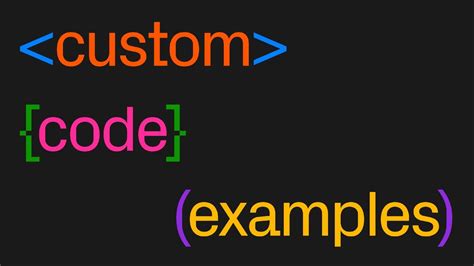 custom code example