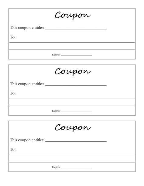 Custom Coupon Book Template