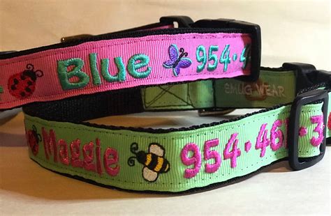 Custom Dog Collars Embroidered