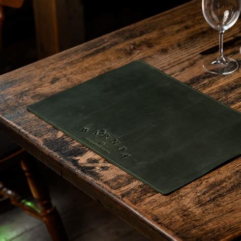 Custom Embossed Leather Placemats