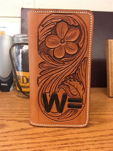 Custom Leather Checkbook Wallet