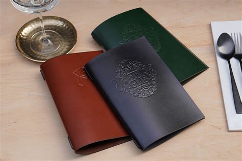 Custom Leather Menu Holders