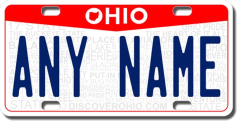 custom license plate ohio