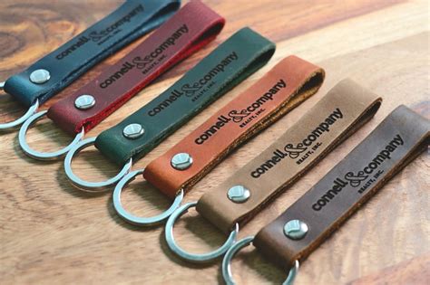Custom Logo Leather Keychains