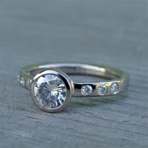 custom made moissanite engagement rings