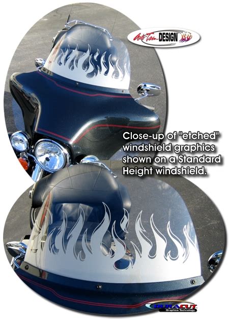 Custom Motorcycle Windshield Graphics