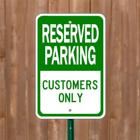 custom parking sign template