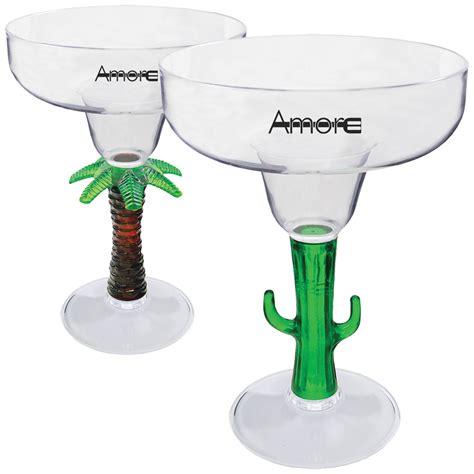 custom plastic margarita glasses