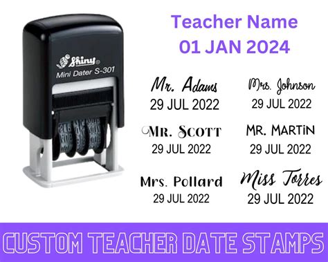 Custom Teacher Date Stamp
