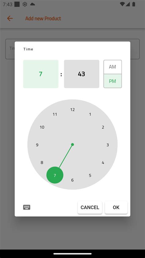 Custom Time Picker Flutter