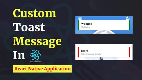 custom toast message in react js