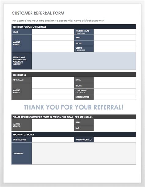 customer referral program form template