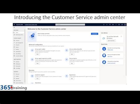 customer service admin center dynamics 365