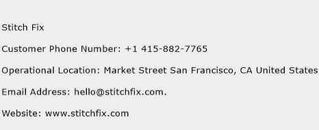 customer service phone number stitch fix