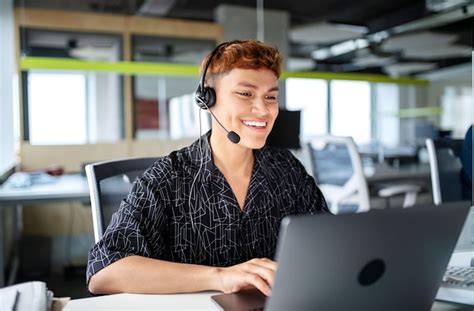 customer service representative working at a desk