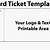 customizable editable ticket template free word