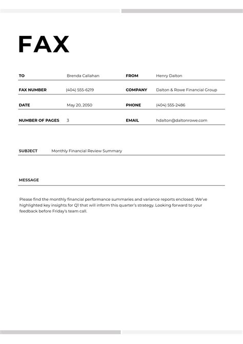 customizable fax cover sheet template