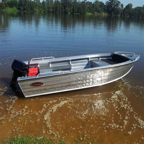 Small aluminum fishing boat with customization features