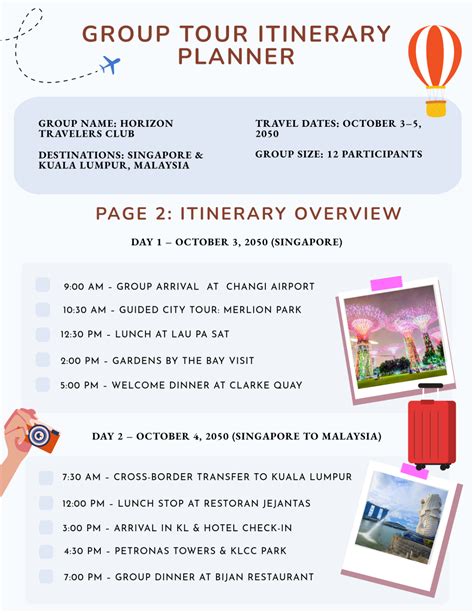 customize tour itinerary