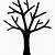 customized stencil template tree with no leaves