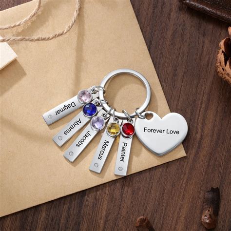 Customized Keychain Birthstone