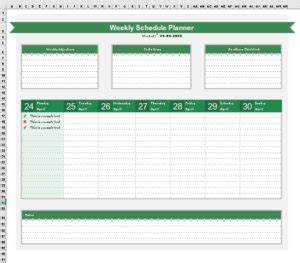 Customizing Excel Calendar