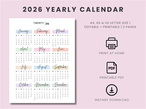 Customizing Printable Calendar