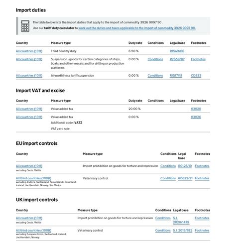 customs import error code list