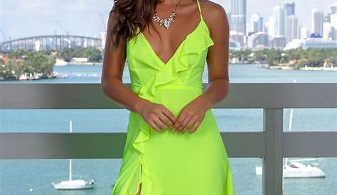 Neon Lime One Shoulder Midi Dress Missguided Ireland