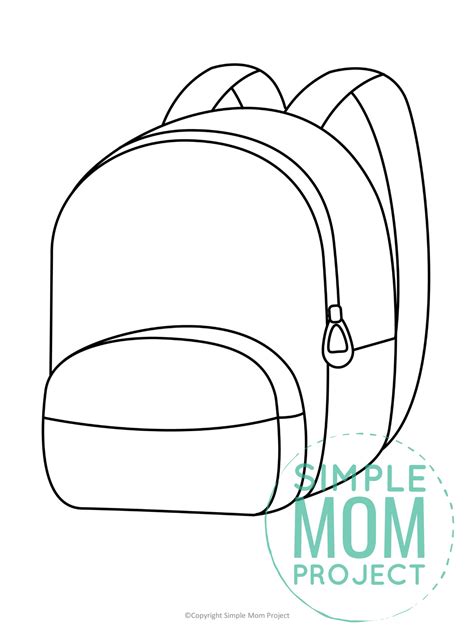 Backpack clipart outline, Backpack Colorful backpacks, Coloring