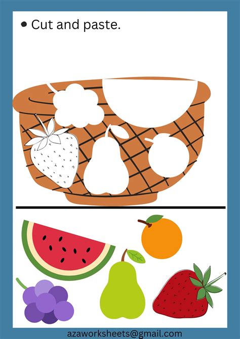 Cut And Paste Worksheet For Kids