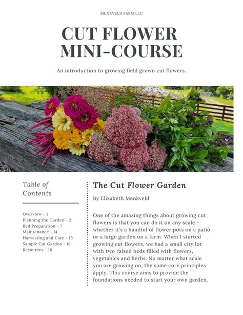 Cut Flower Courses
