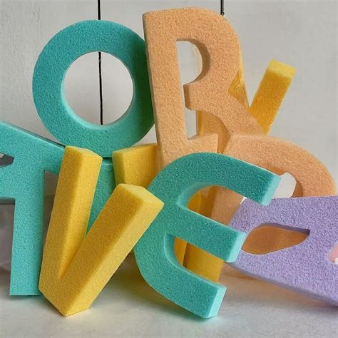 cut foam letters